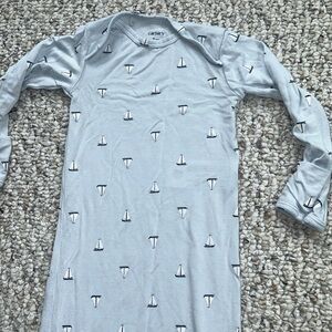 Carters sailboat baby sleeper sleep gown 3 months light blue very soft